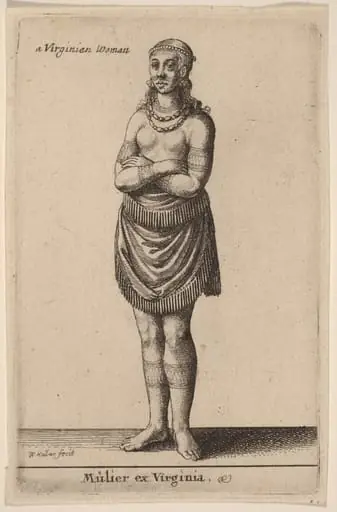 Mulier ex Virginia, by Wenceslaus Hollar