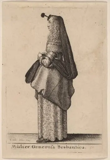Mulier Generosa Brabantica, by Wenceslaus Hollar