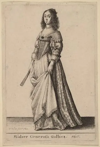 Mulier Generosa Gallica, by Wenceslaus Hollar