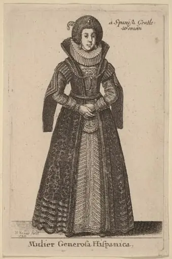 Mulier Generosa Hispanica (Spanish Gentlewoman), by Wenceslaus Hollar