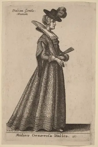 Mulier Generosa Italica, by Wenceslaus Hollar