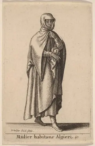 Mulier Habitans Algieri, by Wenceslaus Hollar