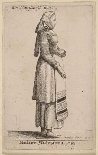 Mulier Matrisana, by Wenceslaus Hollar