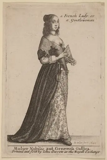 Mulier Nobilis aut Generosa Gallica, by Wenceslaus Hollar