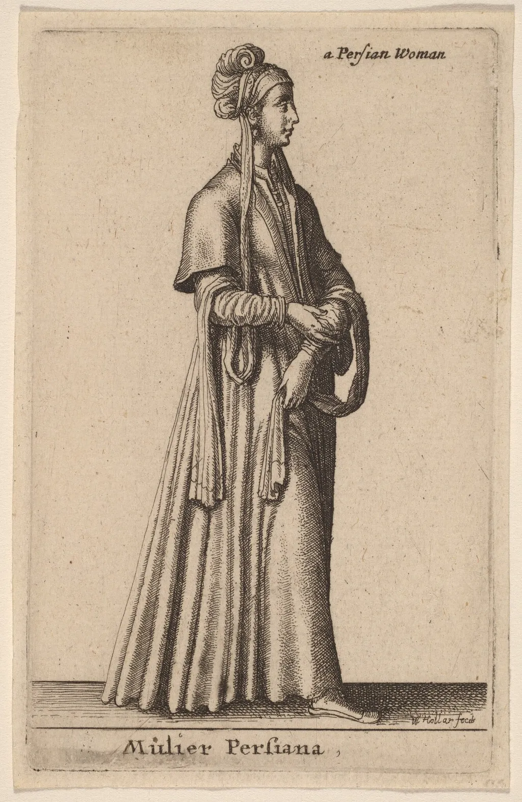 Mulier Persiana, by Wenceslaus Hollar, ink, 1644