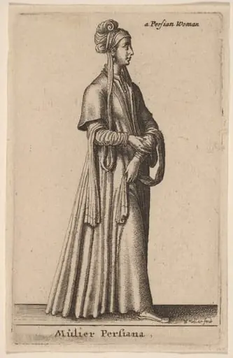Mulier Persiana, by Wenceslaus Hollar