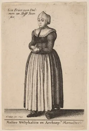 Mulier Westphalica ex Archiep Monasteri, by Wenceslaus Hollar