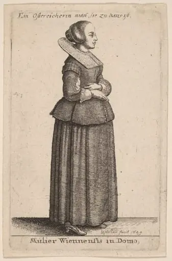 Mulier Wiennensis in Domo, by Wenceslaus Hollar