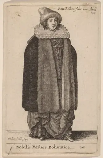Nobilis Mulier Bohemica, by Wenceslaus Hollar