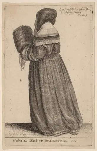 Nobilis Mulier Brabantica, by Wenceslaus Hollar