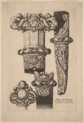 Ornamentation for a Dagger and Scabbard, by Wenceslaus Hollar