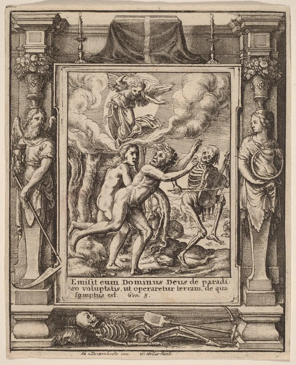 Paradise Lost, by Wenceslaus Hollar, ink, 1651