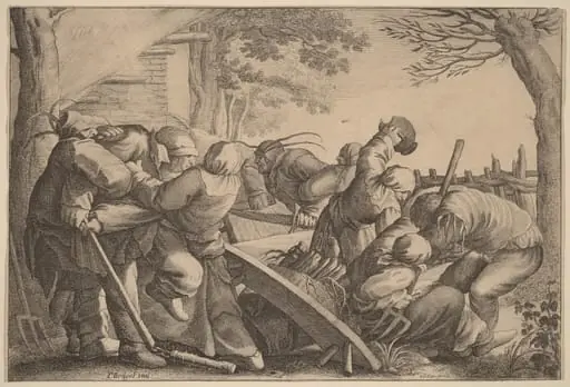 Peasant Brawl, by Wenceslaus Hollar