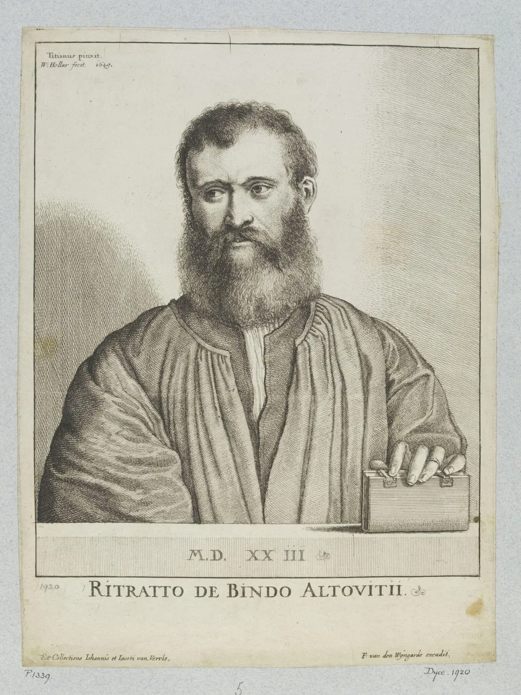 Portrait of Bindo Altoviti, by Wenceslaus Hollar, 1650