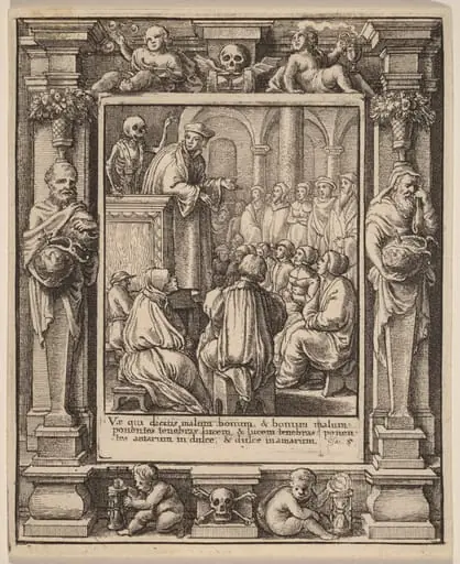 Preacher, by Wenceslaus Hollar