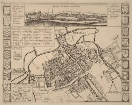 Prospect of Oxford, by Wenceslaus Hollar