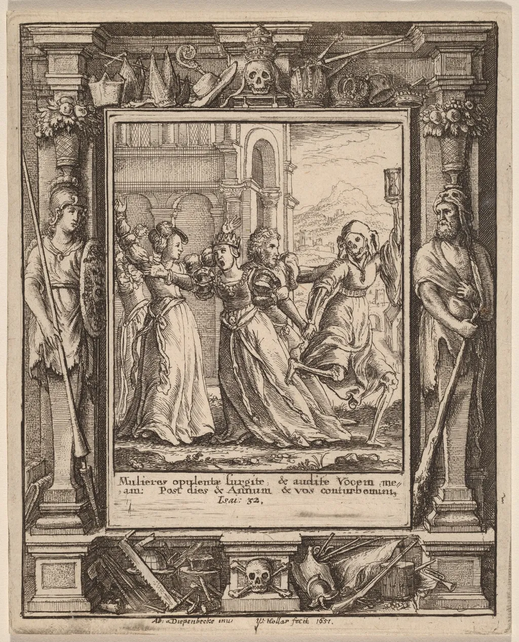 Queen, by Wenceslaus Hollar, ink, 1651