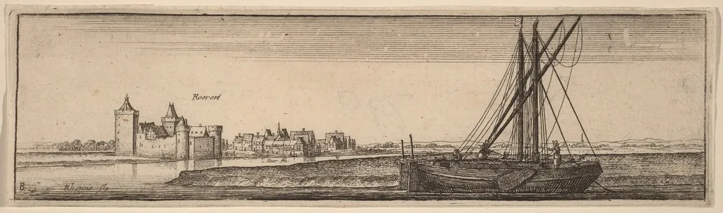 Roerort, by Wenceslaus Hollar, ink, 1632