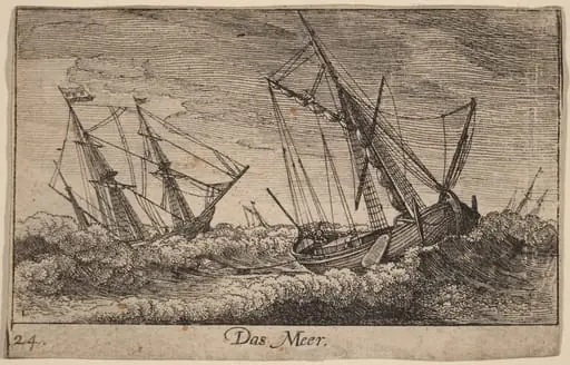Sea Scene, by Wenceslaus Hollar