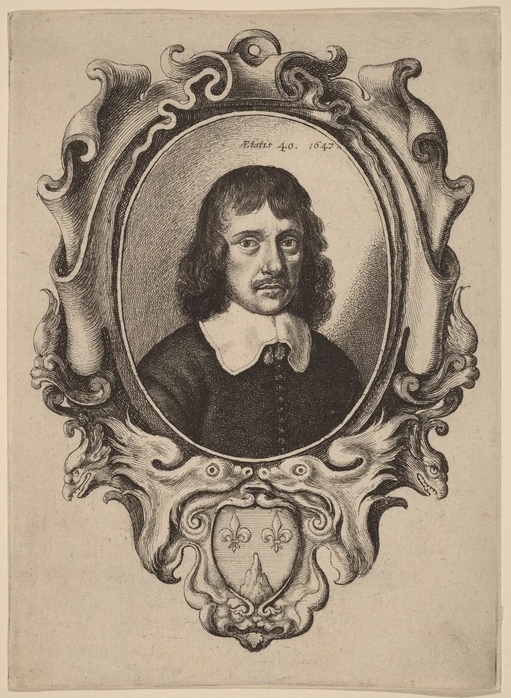 Self-Portrait, by Wenceslaus Hollar, ink, 1647