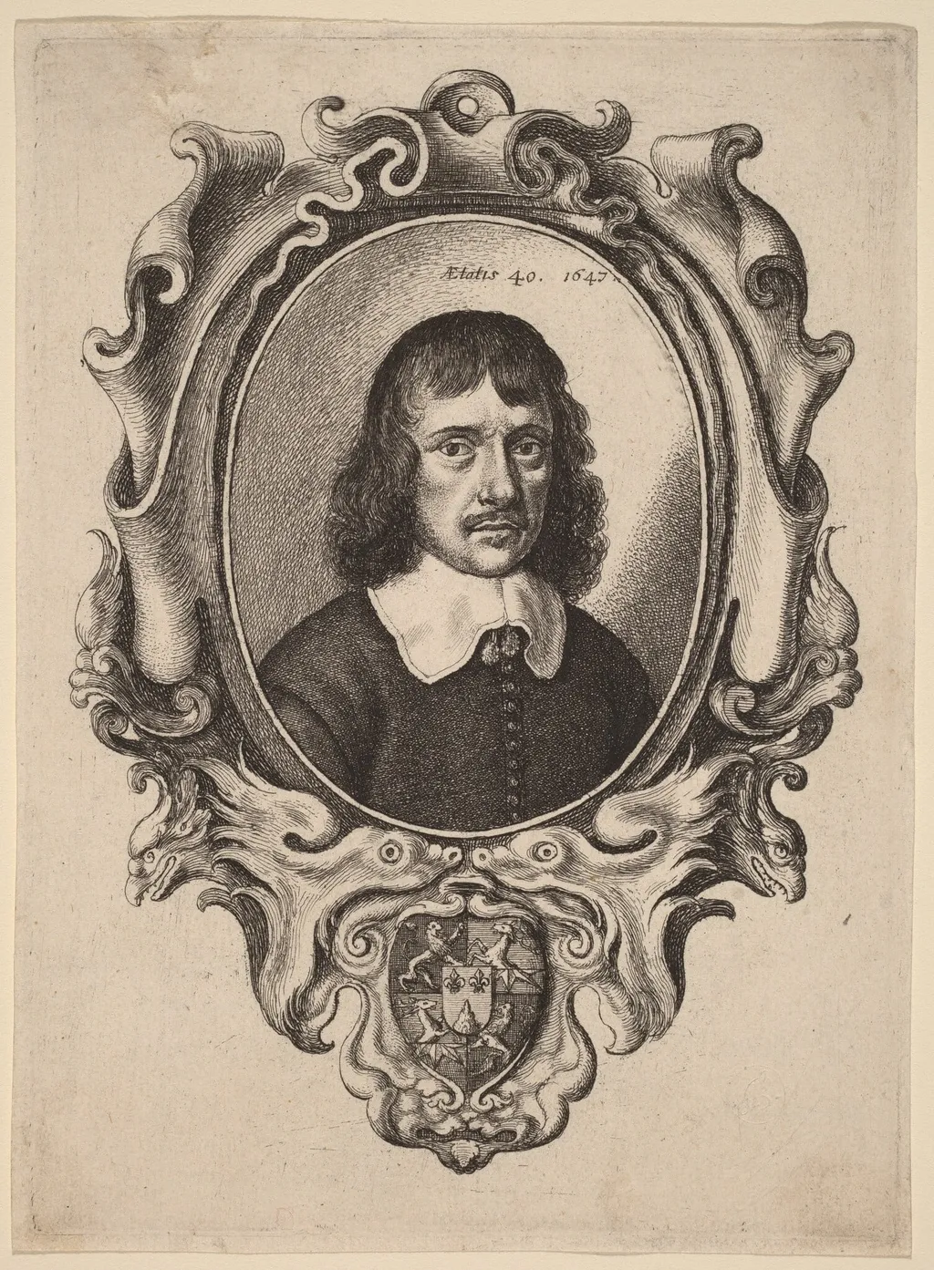 Self-Portrait, by Wenceslaus Hollar, ink, 1647
