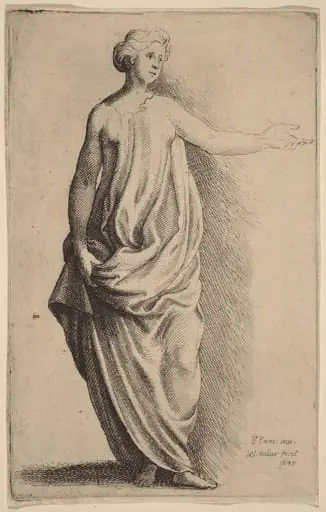 Standing Figure, by Wenceslaus Hollar