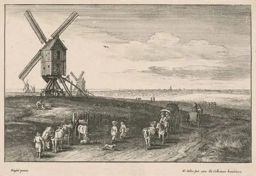 The Four Windmills, by Wenceslaus Hollar