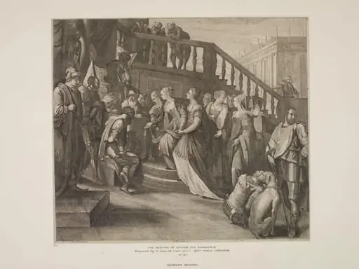 The Meeting of Esther and Ahasuerus, by Wenceslaus Hollar