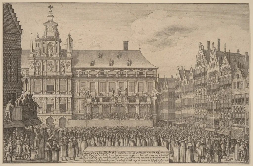 The Peace of Munster, by Wenceslaus Hollar, ink, 1641