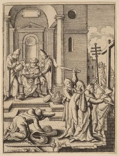 The Washing of Hands, by Wenceslaus Hollar