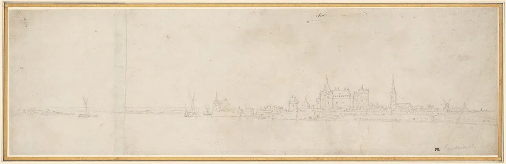 View of Orsoy, by Wenceslaus Hollar, graphite, 1650