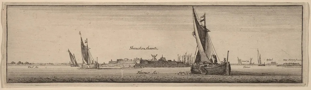 View of Shenckenschantz, by Wenceslaus Hollar, ink, 1647