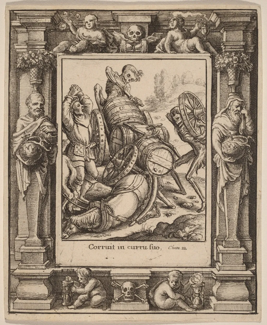 Waggoner, by Wenceslaus Hollar, ink, 1651
