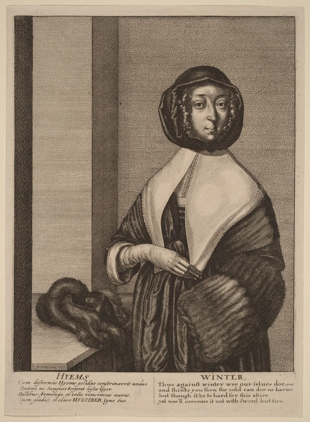 Winter, by Wenceslaus Hollar, ink, 1641