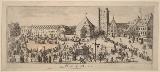 Winter: The Parade Ground, by Wenceslaus Hollar