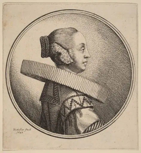 Woman with a Ruff in Profile, by Wenceslaus Hollar