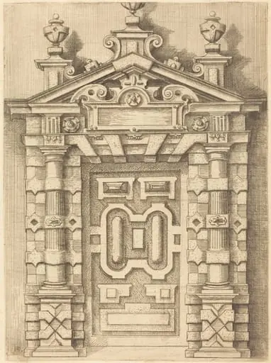 Pedimented Doorway, by Wendel Dietterlin