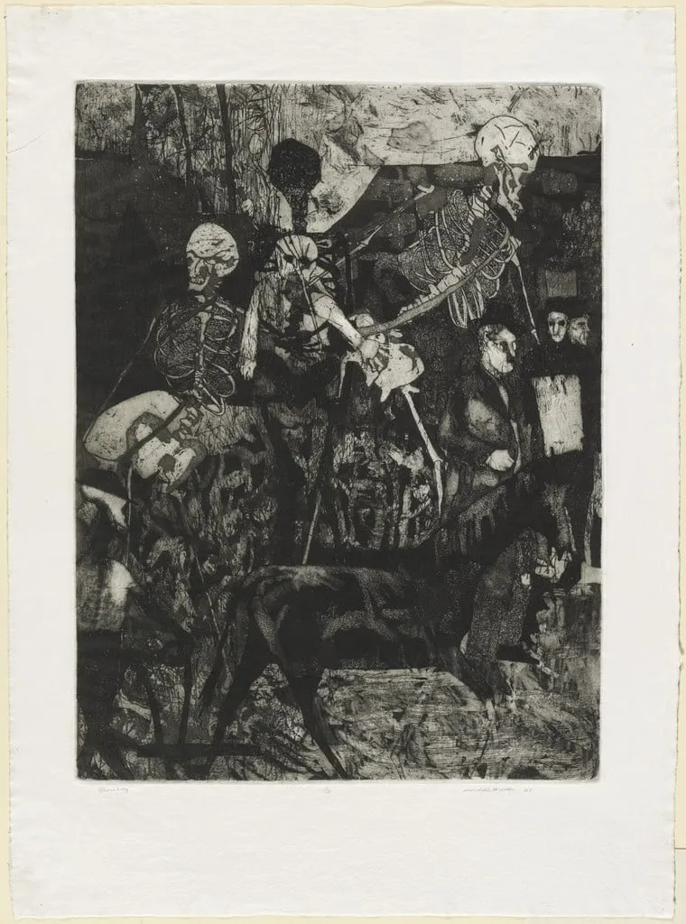 Untitled, by Wendell Brooks, ink, 1961