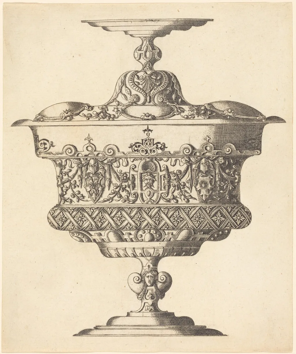 Cup, by Wenzel Jamnitzer I, ink, 1546