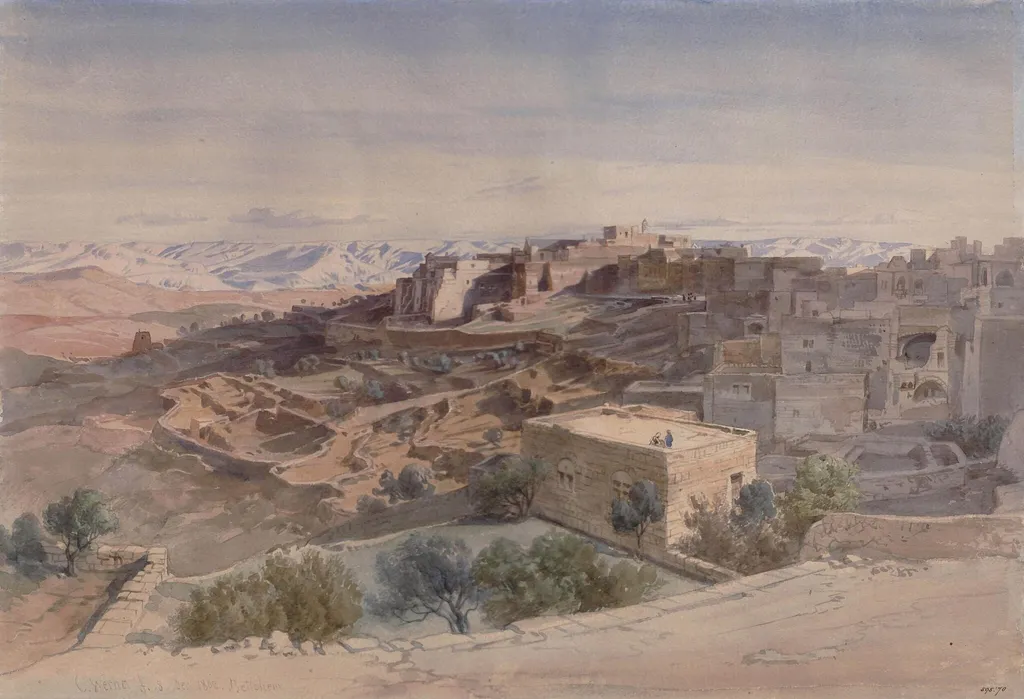 Bethlehem, by Werner, watercolor, 1862
