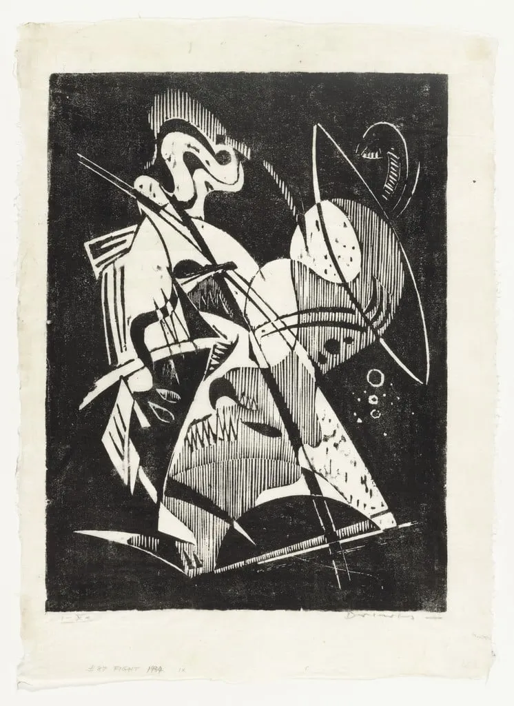 Untitled, by Werner Drewes, ink, 1934