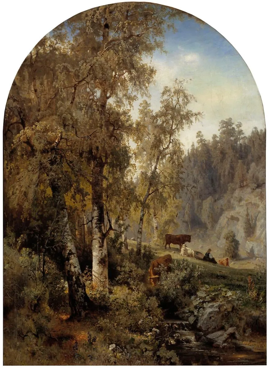 Ihanteellinen maisema, by Werner Holmberg, unspecified, 1855