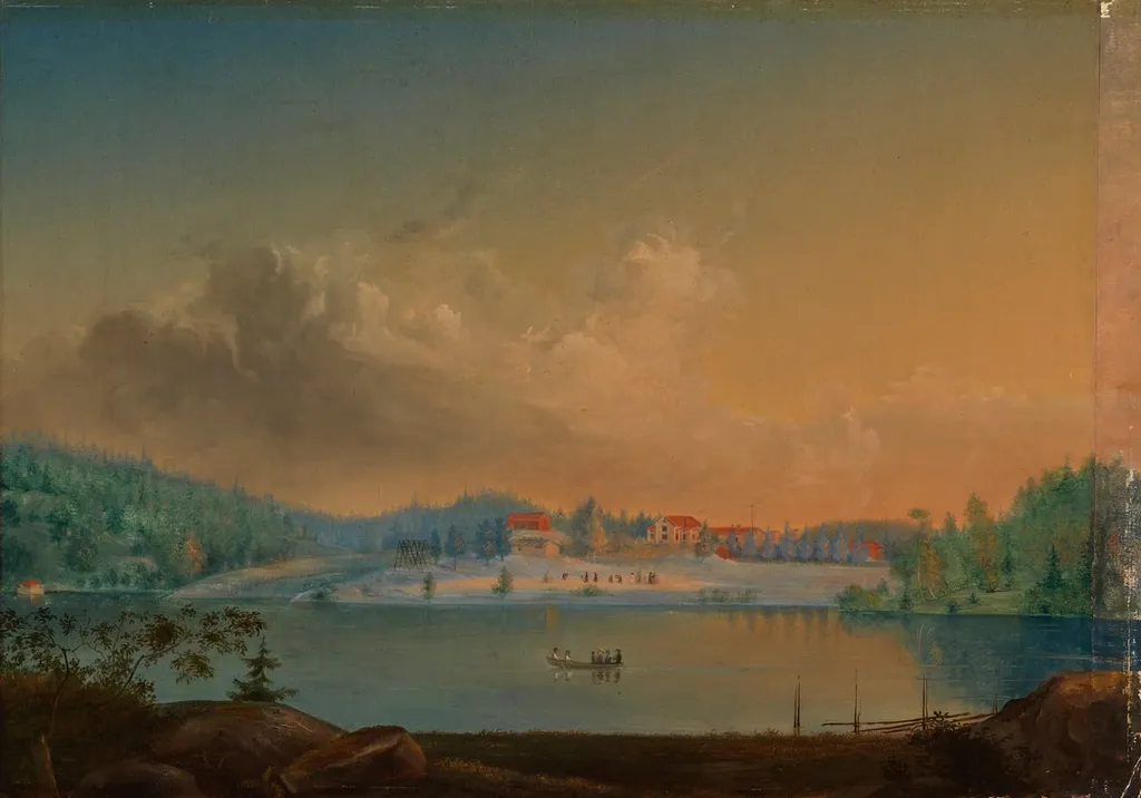 Stormsin eli Degervikin kruununvirkatalo Kirkkonummella, by Werner Holmberg, unspecified, 1855