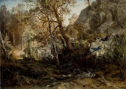 Suomalainen metsämaisema, by Werner Holmberg