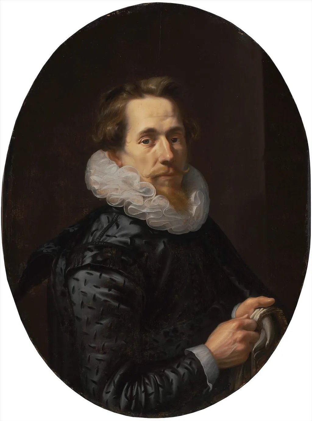 Portrait of a Man with a Ruff, by Werner van den Valckert, oil, 1616