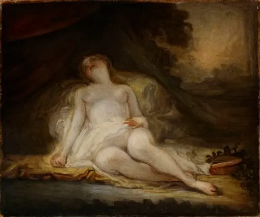 Nukkuva bakkantti, kopio Fragonardin mukaan, by Werner von Hausen