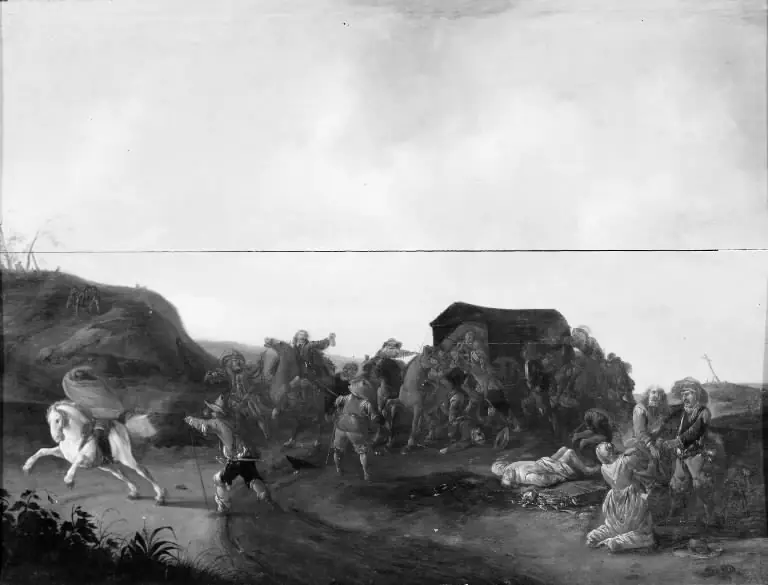 Travellers Attacked by Robbers, by Weyer
