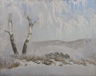 White Frost in Sunshine, by Gustaf Fjæstad