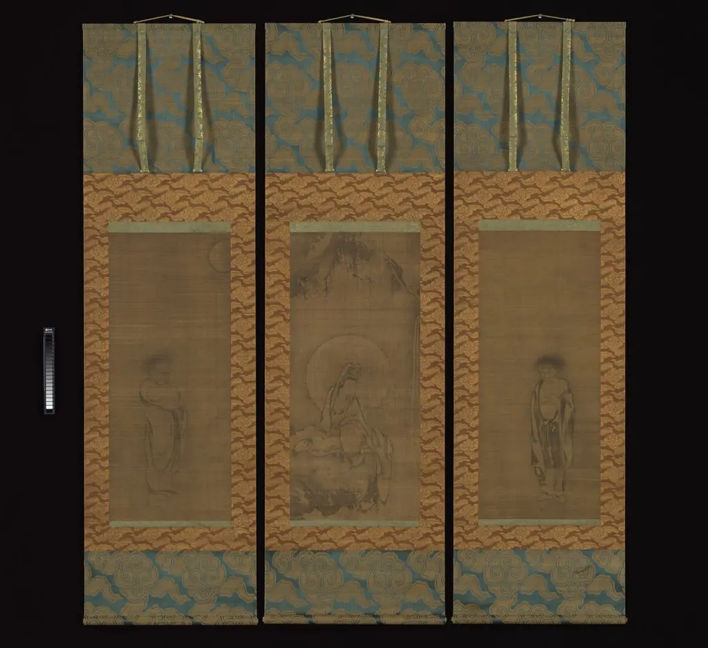 White-Robed Guanyin with Hanshan and Shide, 1349