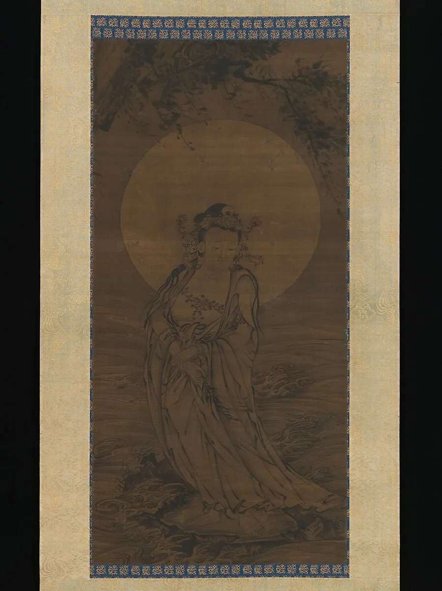 白衣観音図|White-Robed Kannon, ink, 1415